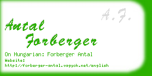 antal forberger business card